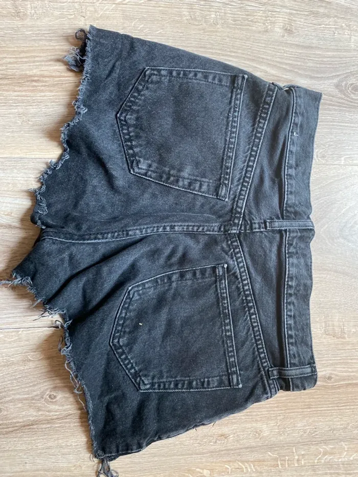Short en jean noir mango taille s 36 - photo numéro 5