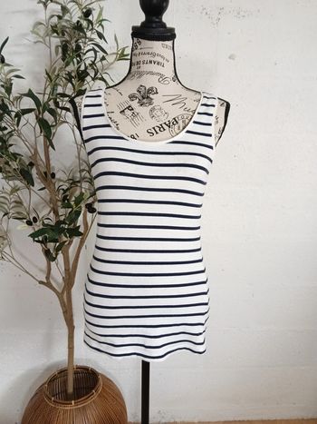 🖤🤍 Débardeur basique rayé noir et blanc – H&M