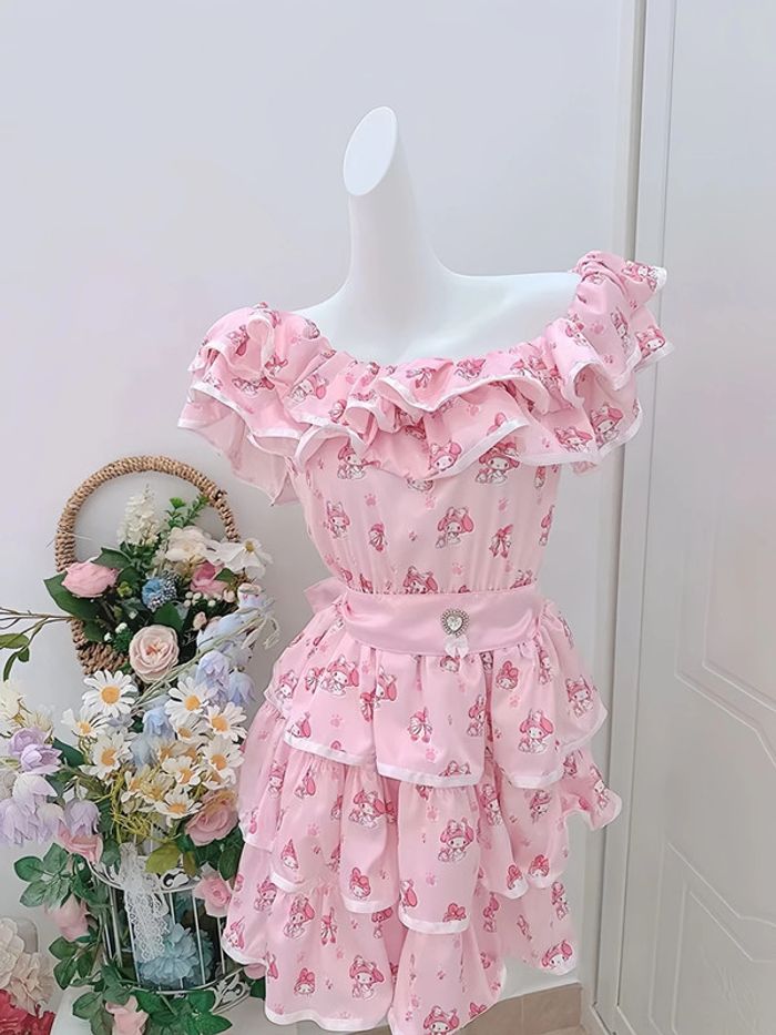 Robe Lolita Princesse Barbie style Sanrio Melody Cute Kawaii - photo numéro 8