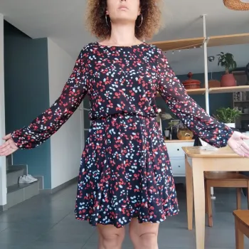 Robe en mousseline doublée 40