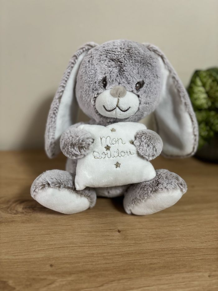 Neuf doudou lapin musical coussin mon doudou tex - photo numéro 2