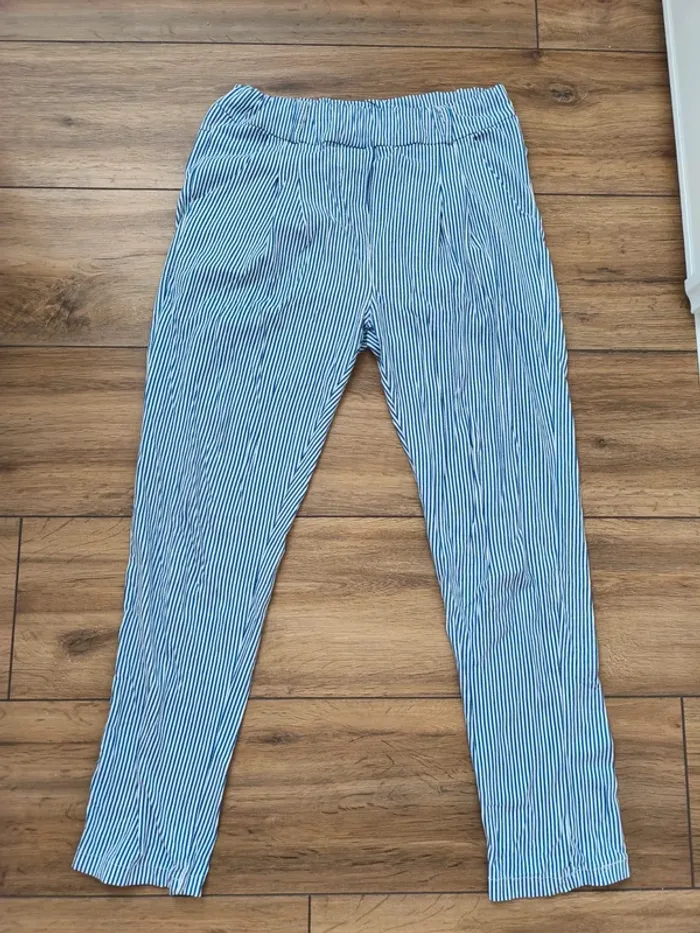 Pantalon à rayures bleu