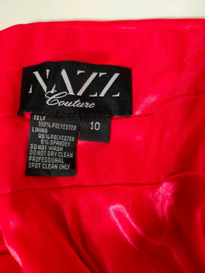 Robe longue rouge satinée – Nazz Couture – Taille 10 (38) - photo numéro 11