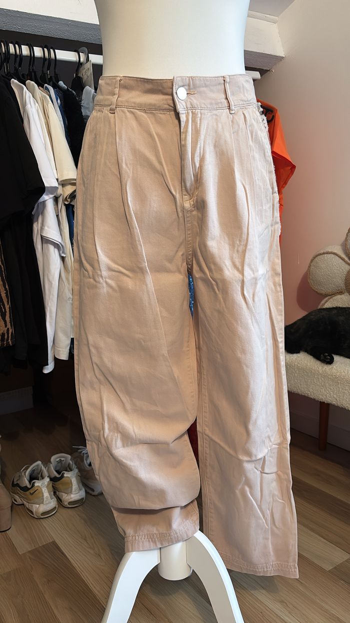 Pantalon droit beige Mango T38