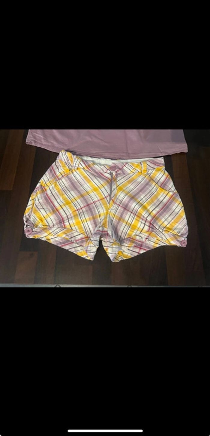 Ensemble short petit haut taille 10 ans vertbaudet parfait état 100% coton - photo numéro 2