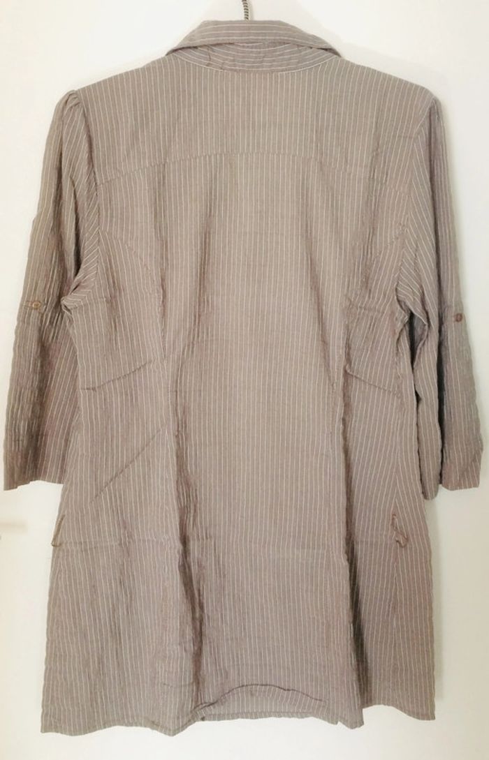 Tunique / chemise à fines rayures - Camaïeu - photo numéro 2