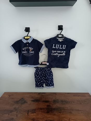 Ensemble bleu marine 6 mois