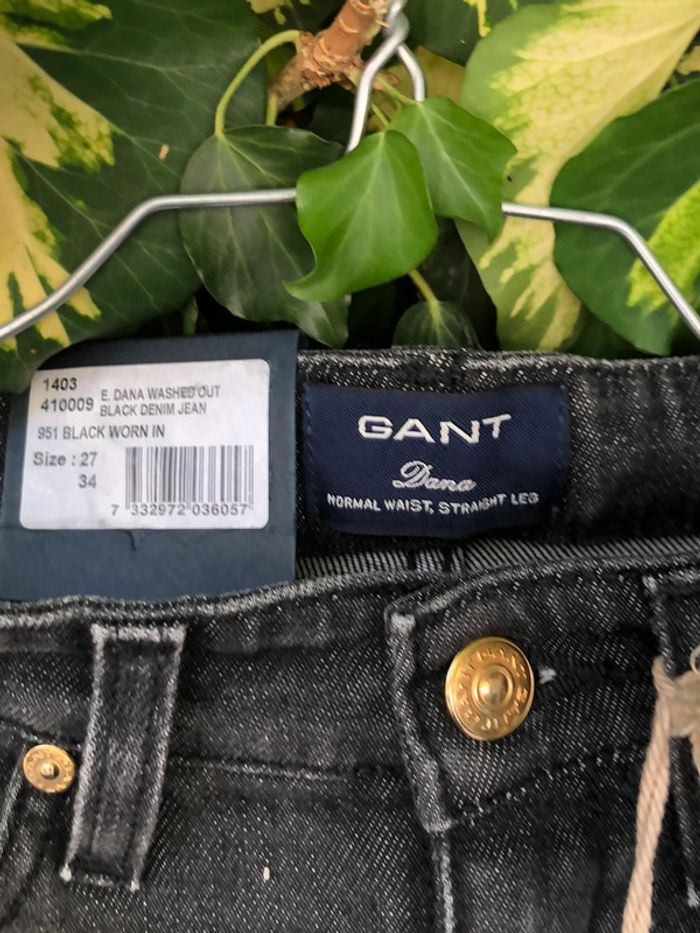 Jean gant neuf noir délavé en stretch taille 34/36 - photo numéro 3