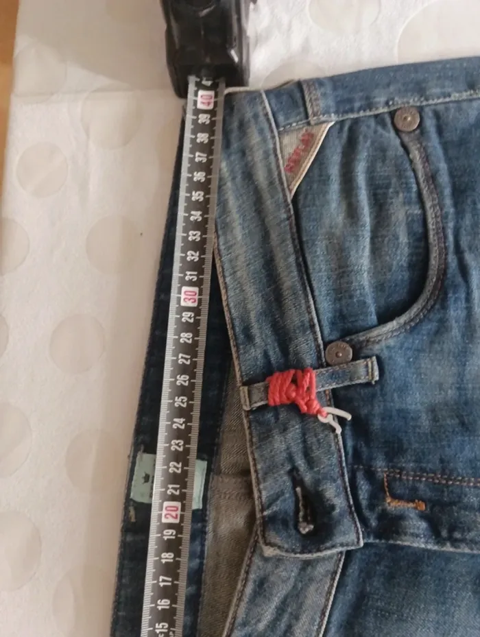 Pantalon jeans court femme Replay taille 40 coupe droite rétro vintage - photo numéro 11