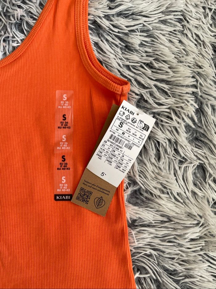 Débardeur orange kiabi taille S - photo numéro 3