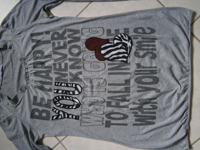 Tee-shirt ML gris Taille L/XL - photo numéro 6