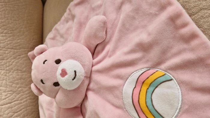 Doudou plat bisounours rose care bears baby - photo numéro 2