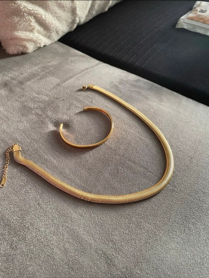 Collier et bracelet en acier inoxydable - photo numéro 2