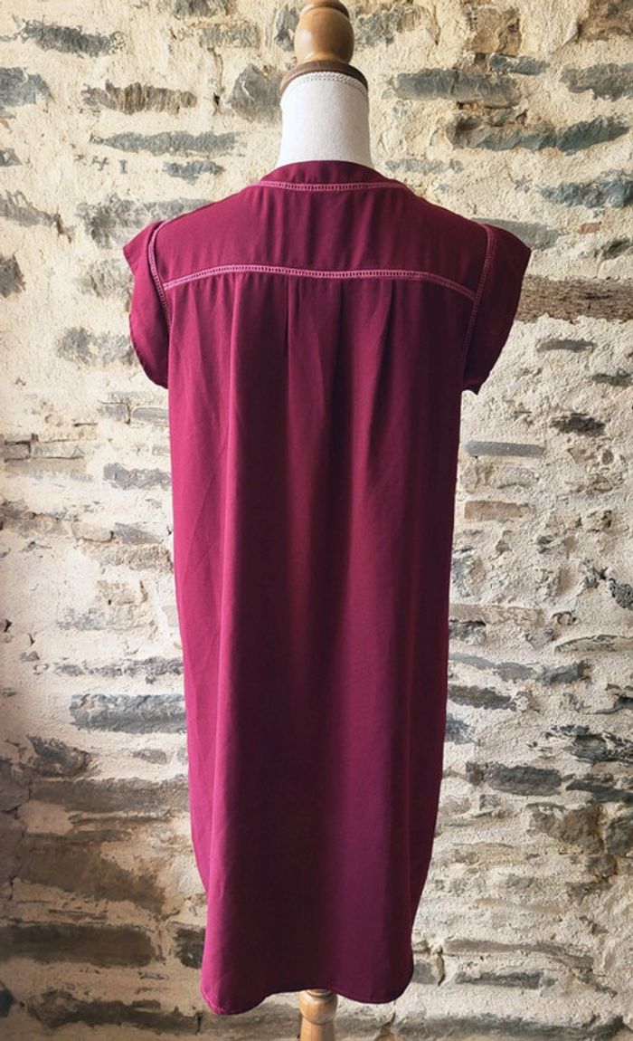 Robe manches courtes bordeaux prune Rue des Abbesses taille 3 ou 38 40 - photo numéro 6