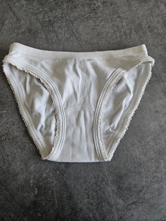 Lot de 4 culottes filles - blanches - 3 ans / 94cm - Petit Bateau - photo numéro 6