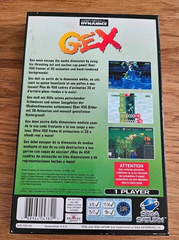 GEX - Sega Saturn - PAL - Complet - photo numéro 5