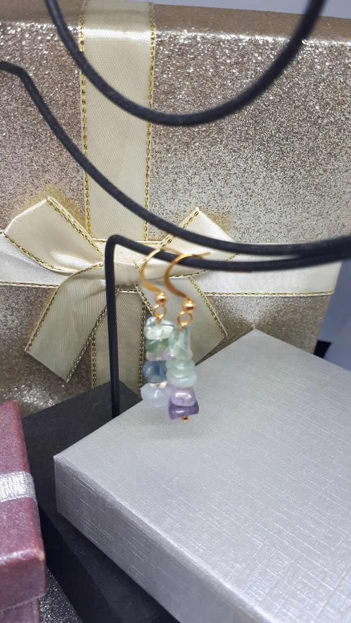 Boucles d'oreilles en perles naturelle