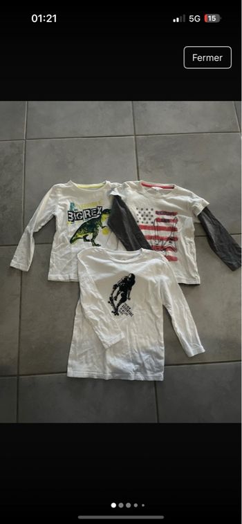 Lot de 3 hauts manches longues