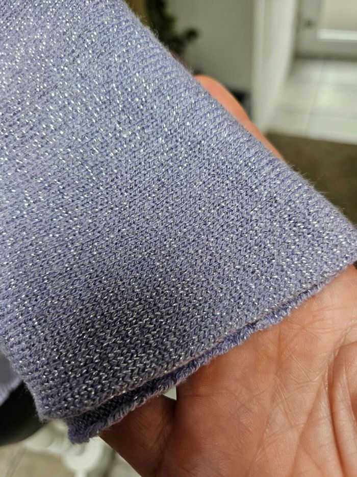 Made in Italy pull mauve paillettes TU - photo numéro 4