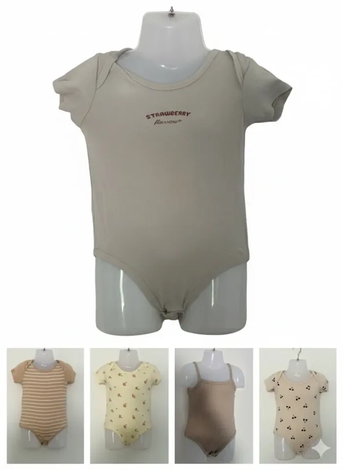 Lot de 5 bodies manches courtes – Taille 36 mois / 98-104 cm