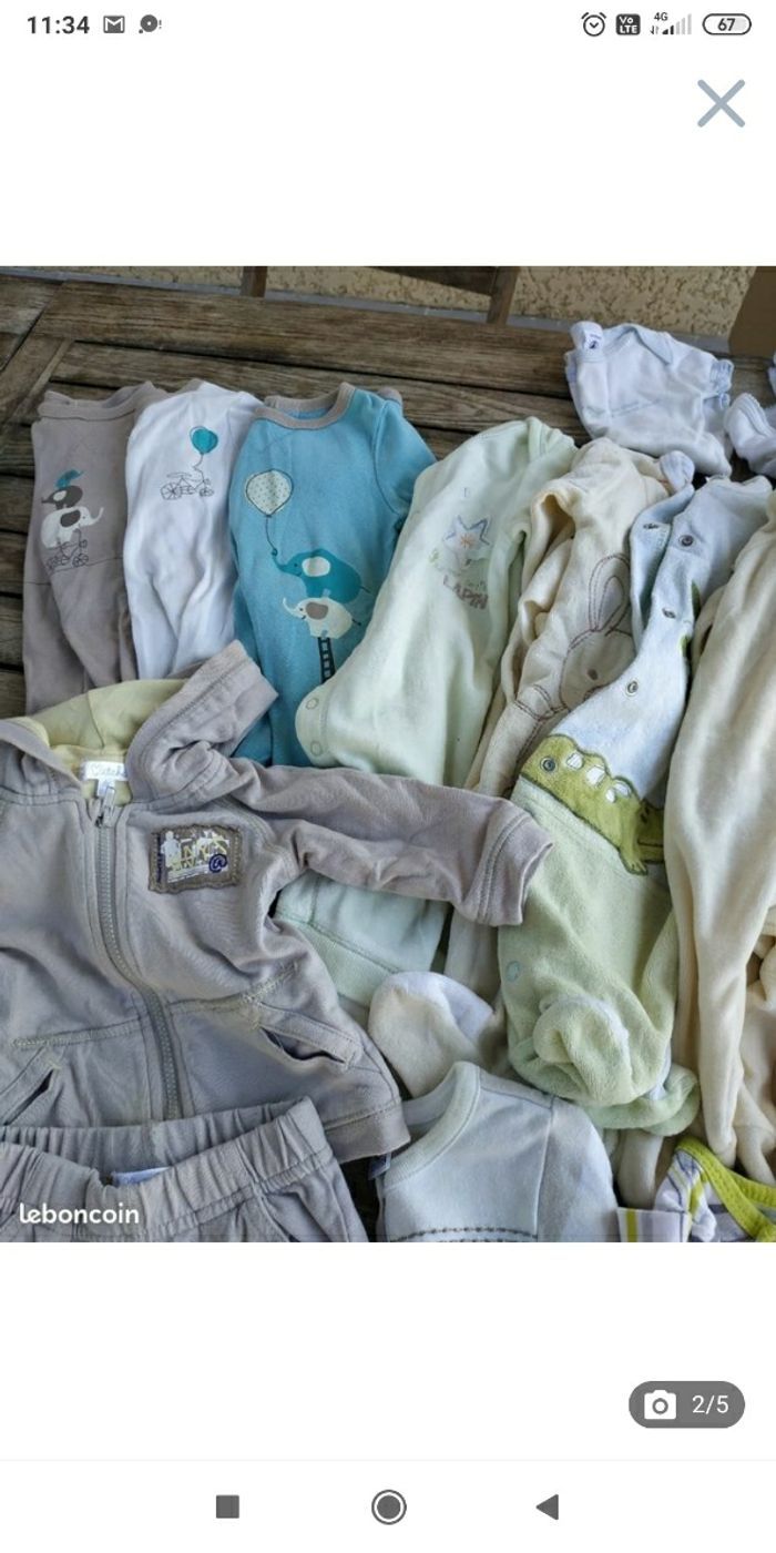 Lot bébé garçon été 1 mois - photo numéro 2