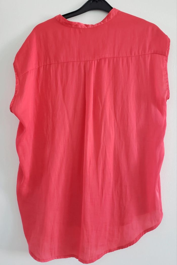 Blouse rose sans manches Zara - photo numéro 2