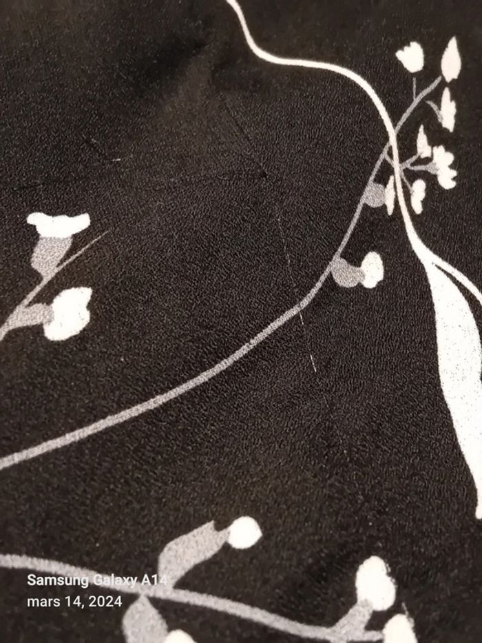 Jupe longue motif fleur noir femme taille unique - photo numéro 13