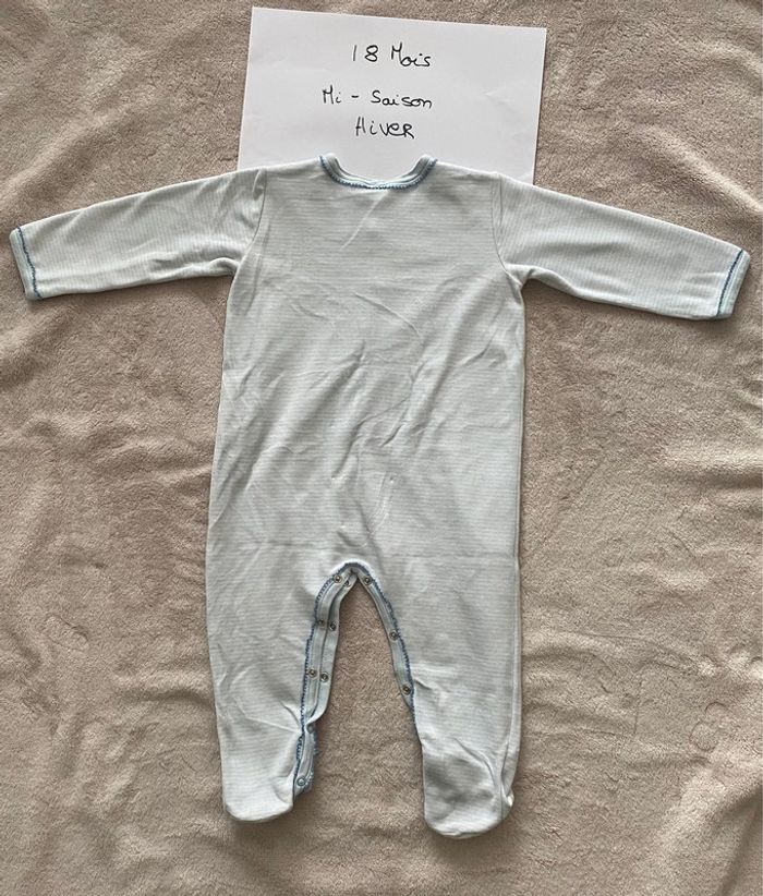 Lot de 3 pyjamas chauds - Petit Bateau & autre - 18 mois - TBE - photo numéro 12
