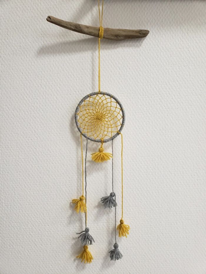 Attrape rêves mobile Dreamcatcher et bois flotté