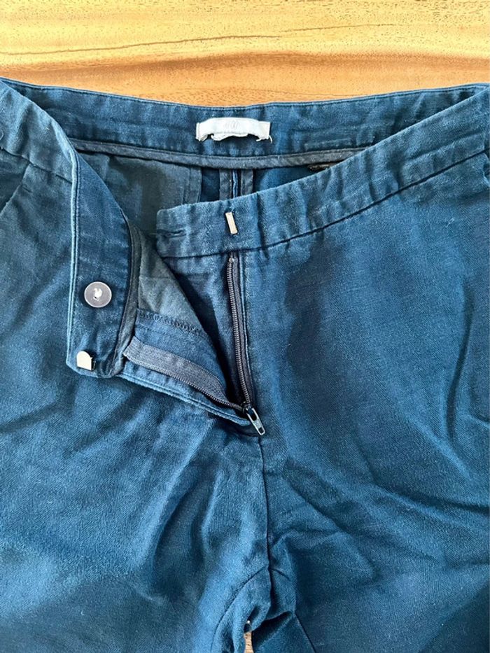 Pantalon corsaire  3/4 bleu marine - photo numéro 3