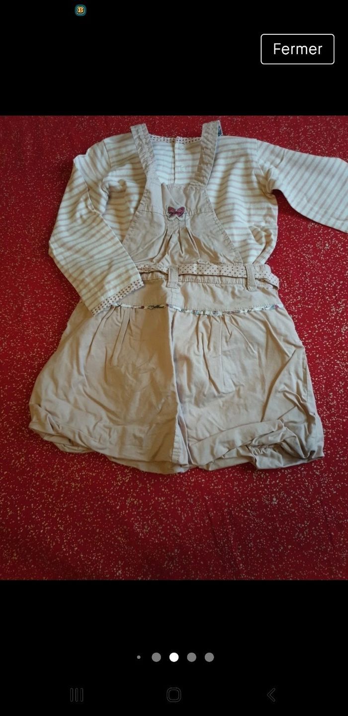 Ensemble beige taille 18mois marque sergent major très bonne état - photo numéro 4