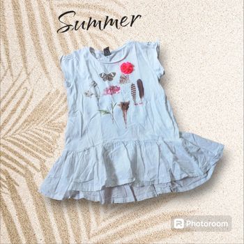 Tee-shirt tunique fleurs 🪻