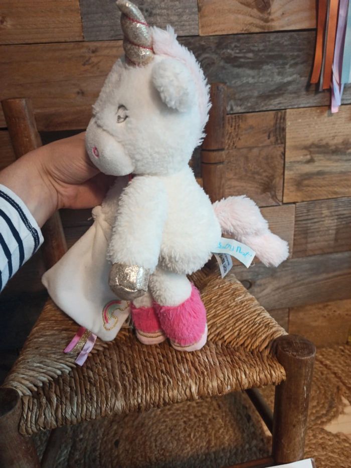 Peluche doudou Licorne baby nat tbe - photo numéro 4
