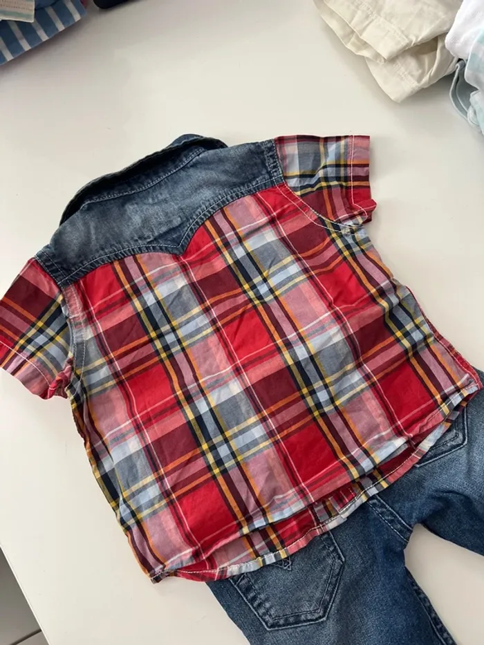 Ensemble Levi’s bébé garçon – 6 mois (chemise + jean) - photo numéro 5