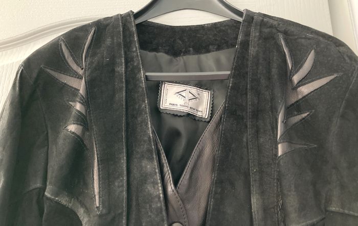 Veste en cuir et satin - Pellessimo - Vintage années 80 - photo numéro 3