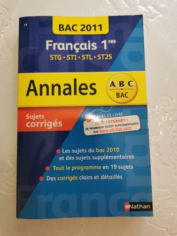 Annales Français 1ère