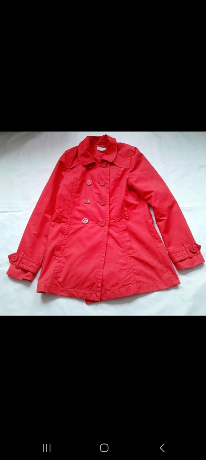 Manteau Trench femme rouge à gros boutons Tex Woman taille 40
