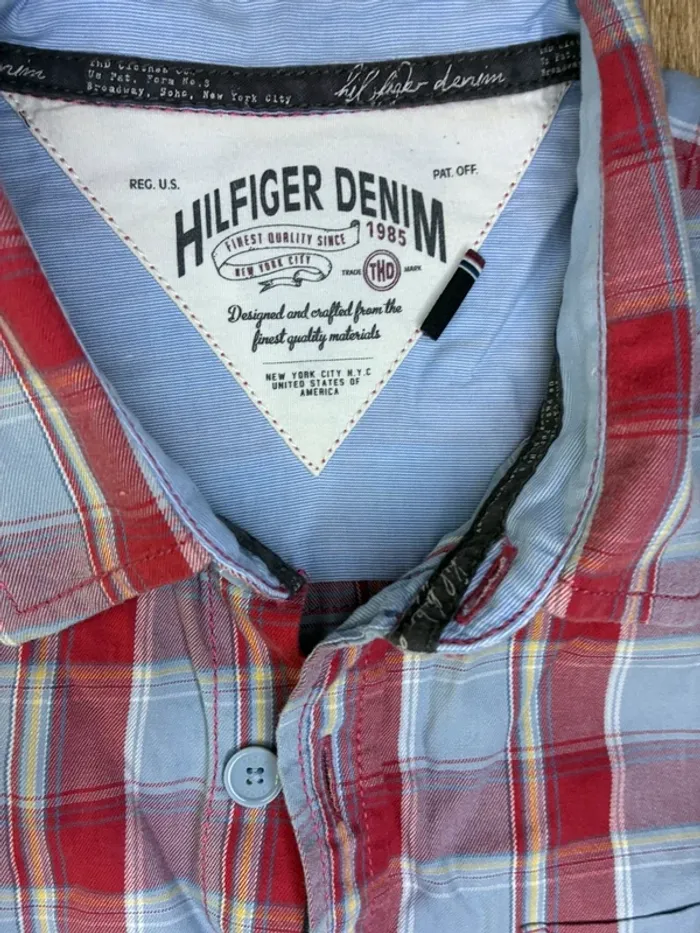Chemise Tomy Hilfiger denim taille L à carreaux - photo numéro 3