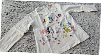 tee shirt jungle col pétale