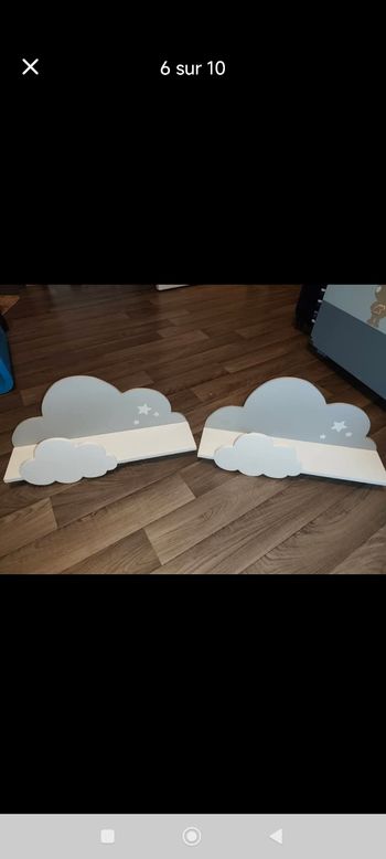 Lot deux étagères nuages 