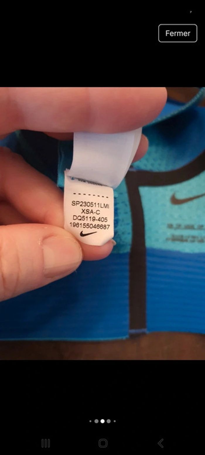 Brassière de sport Nike bleu/tourquoise taille XS - photo numéro 15