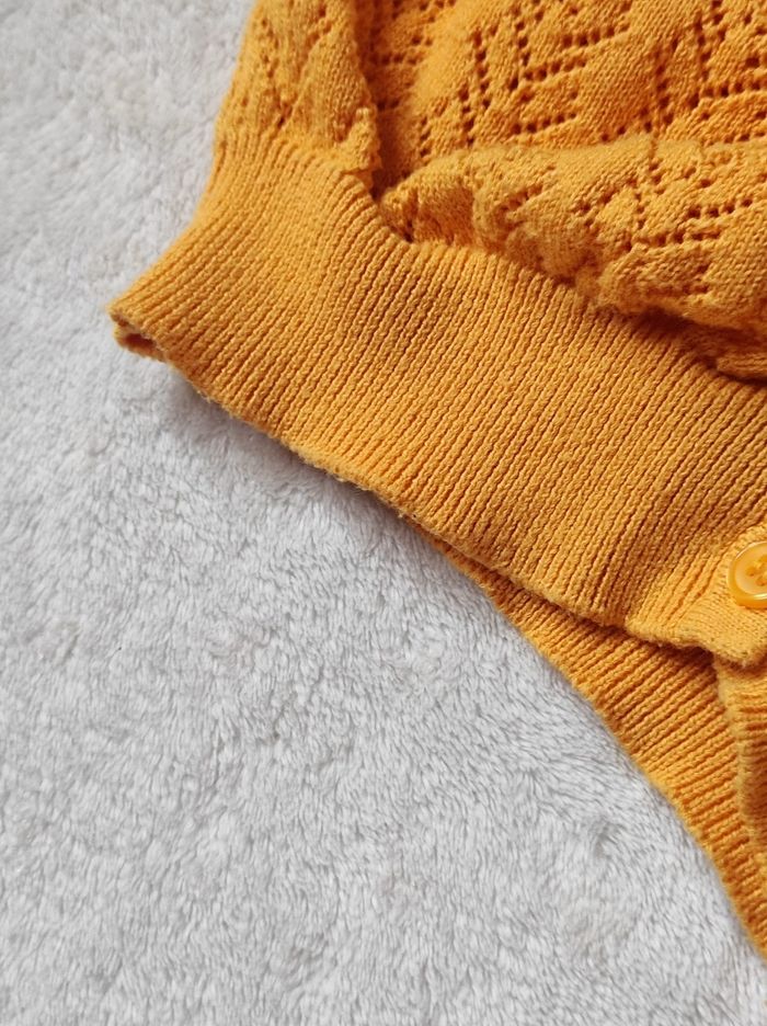 Cardigan court jaune taille XS - photo numéro 5