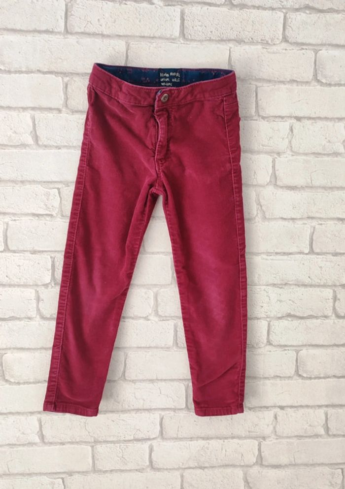 Pantalon en velours bordeaux Zara 5 ans - photo numéro 2