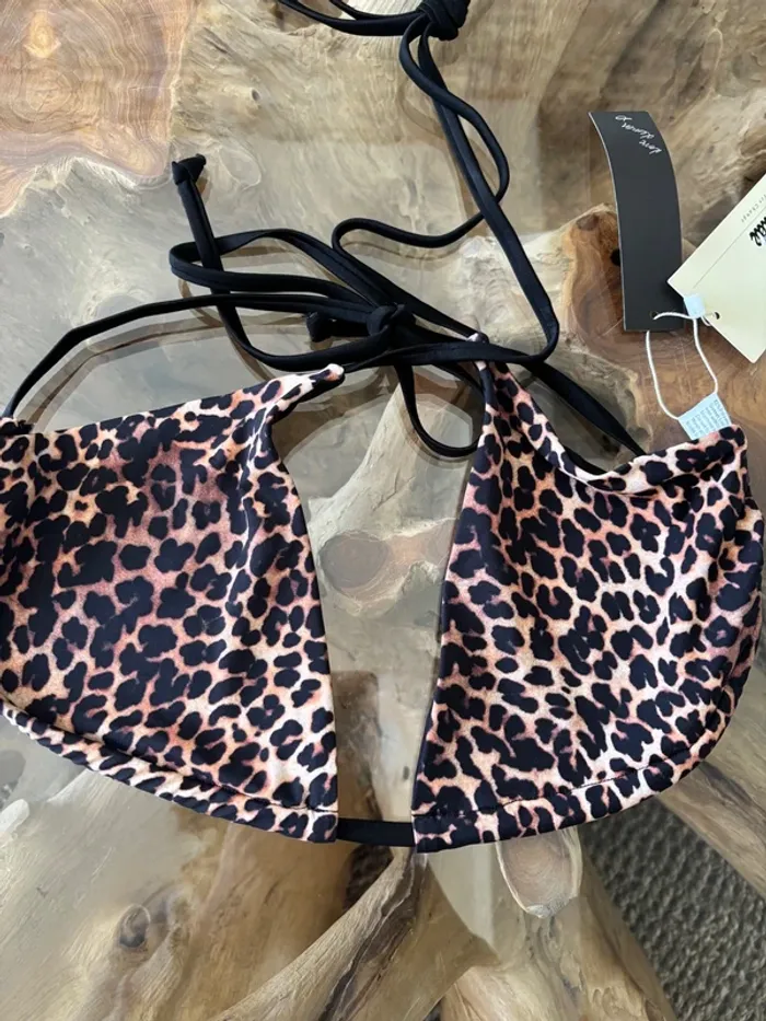 Haut de maillot de bain léopard femme triangle - photo numéro 2