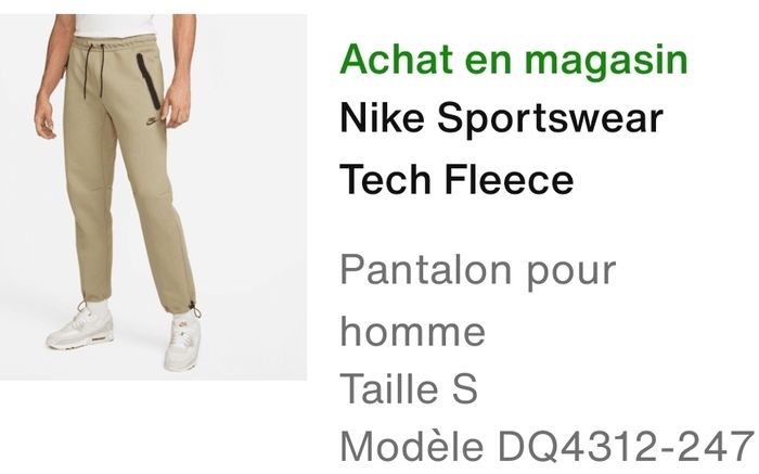 Bas de jogging Nike Tech Fleece taille S - photo numéro 6