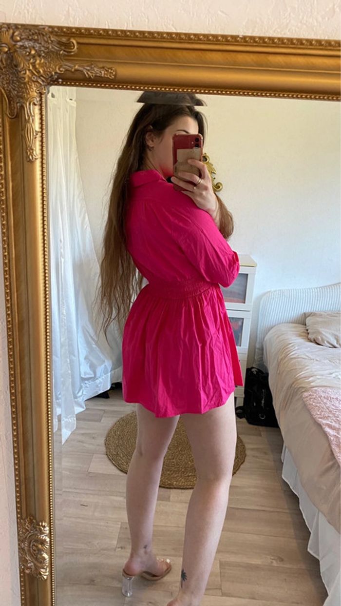 Robe chemise rose - photo numéro 3