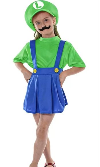 Déguisement luigi fille et ces accessoires Taille 5-6ans