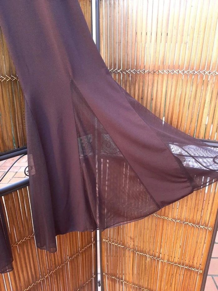 Ensemble pantalon et haut dos nu marron Taille 38 - photo numéro 7