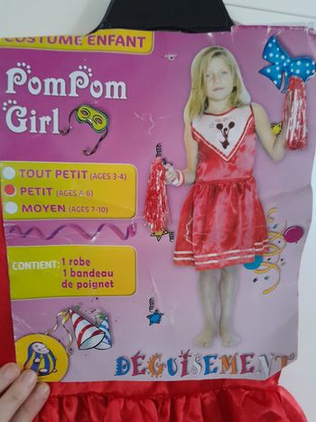 Déguisement pompom girls 4-6ans