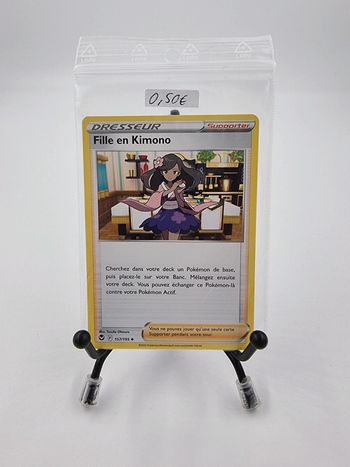 Carte Pokemon Dresseur Fille en Kimono 157/195 Tempête Argentée